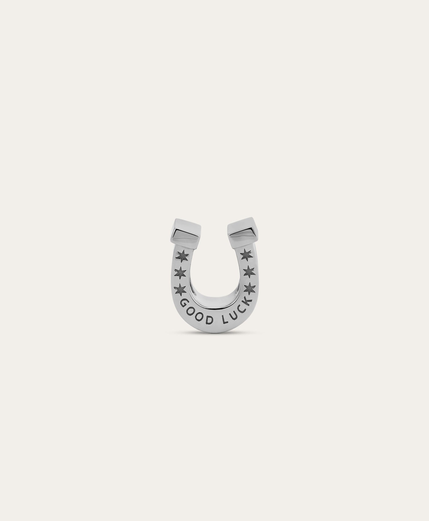 Good Luck Horseshoe Big Bead in Sterling Silver