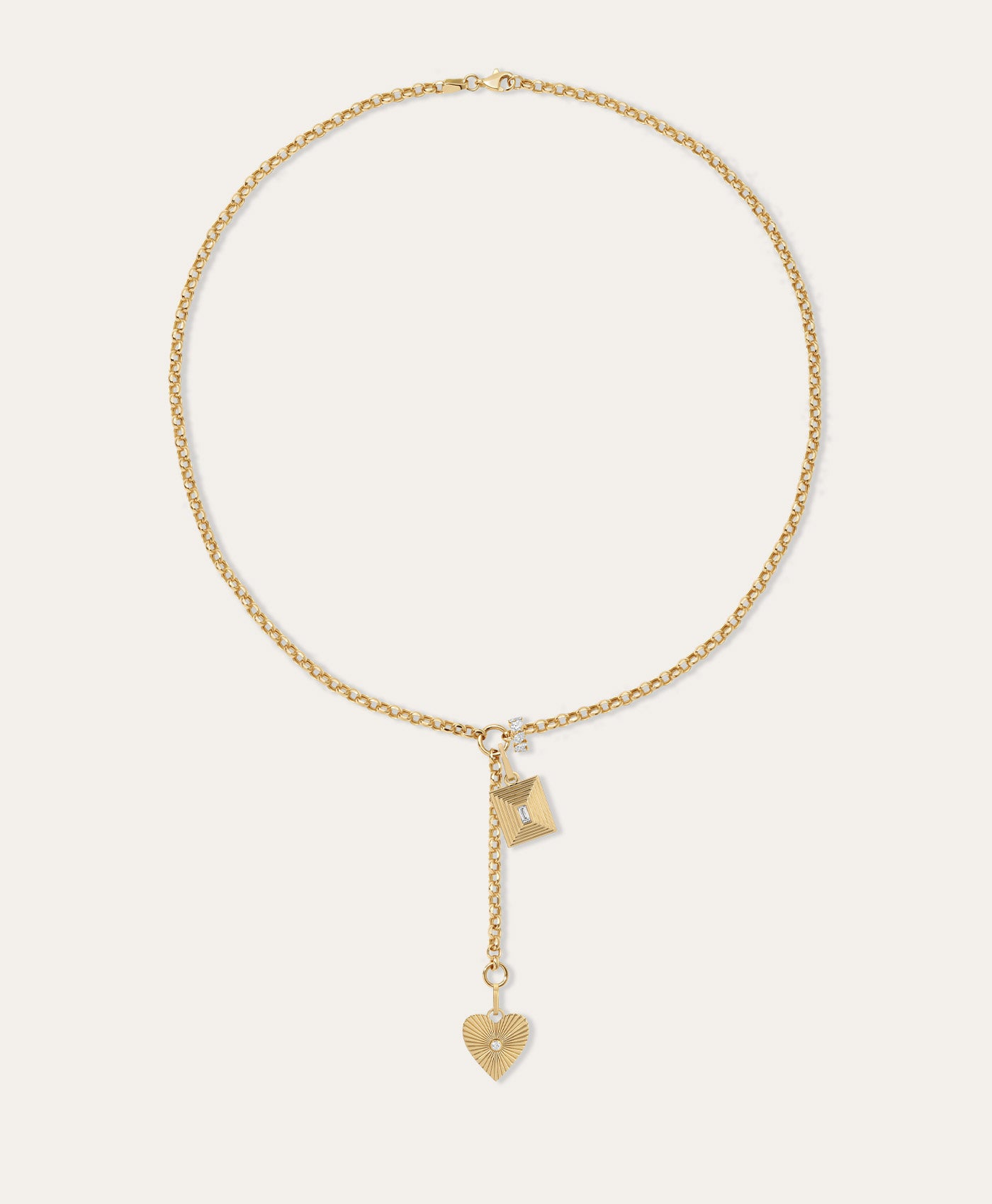 Groovy Baby Diamond Charm Necklace