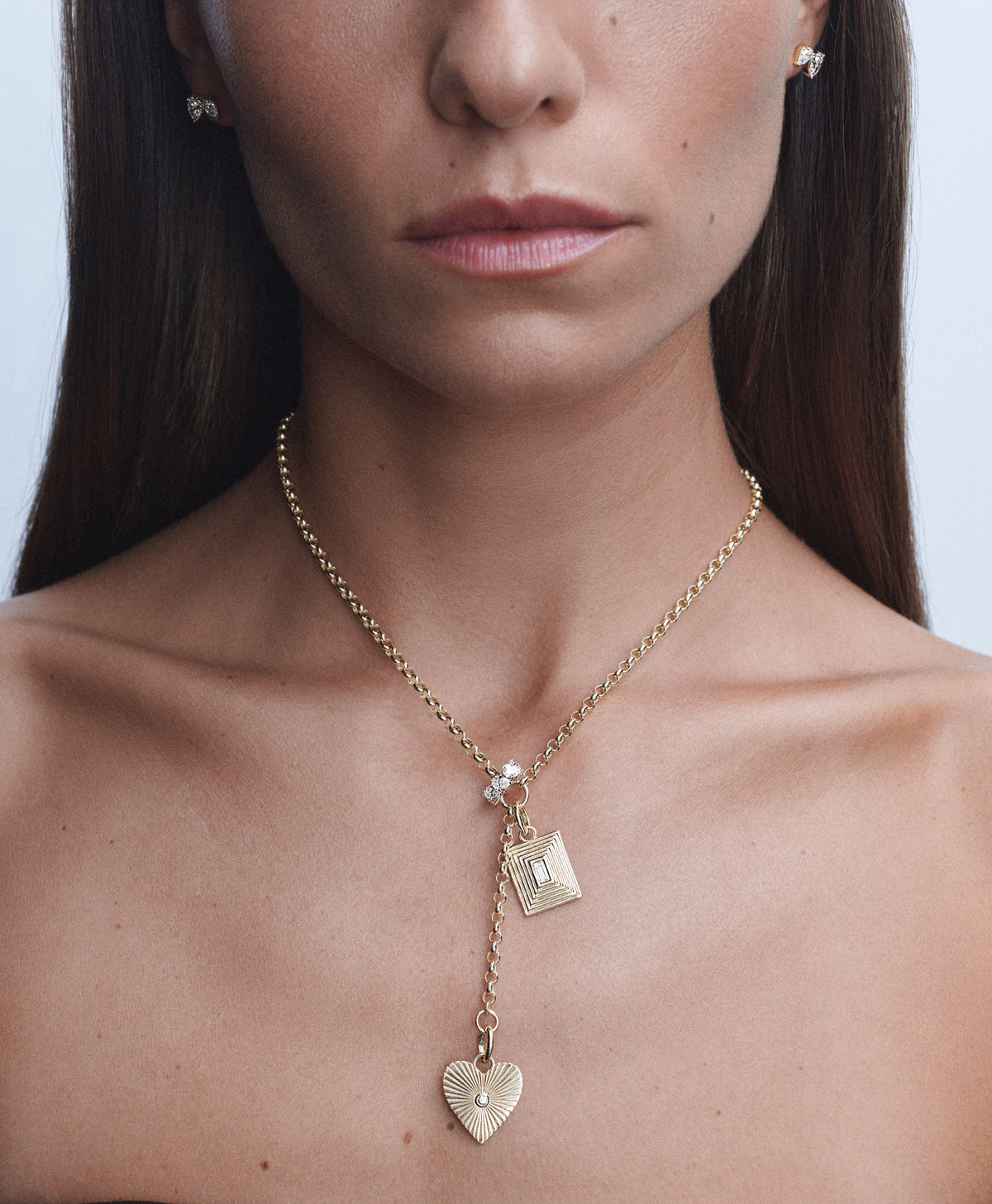 Groovy Baby Diamond Charm Necklace