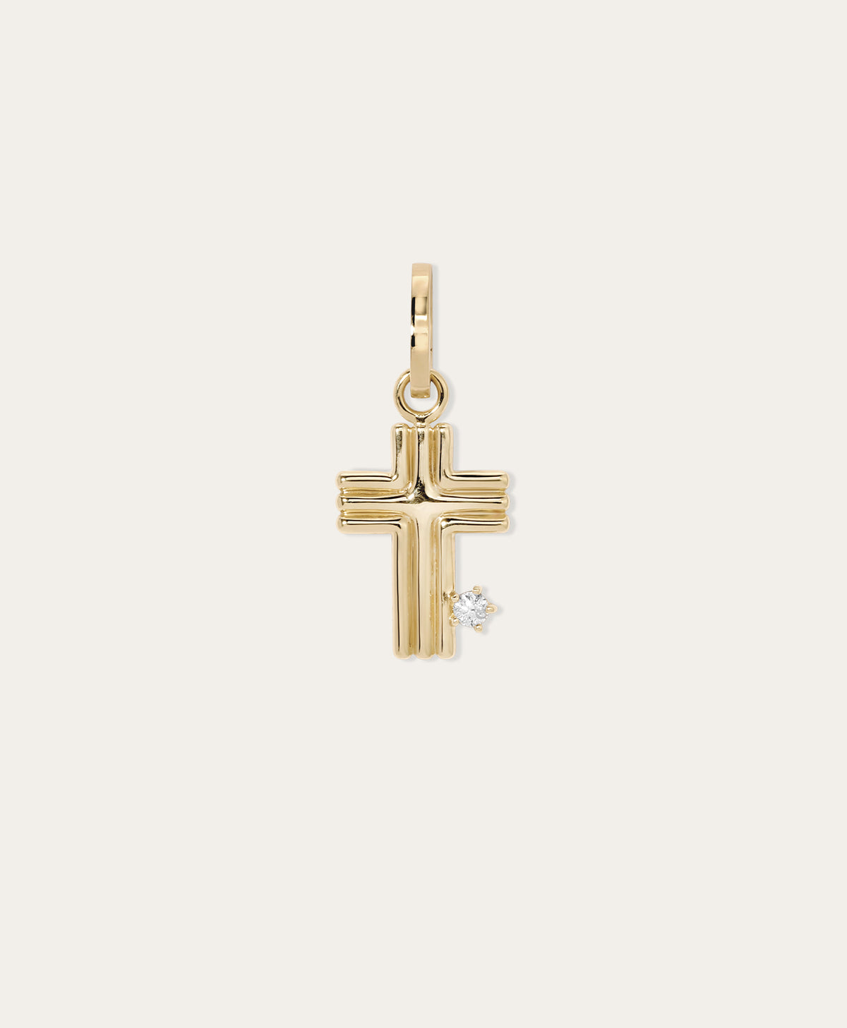 Groovy Cross Hinged Charm