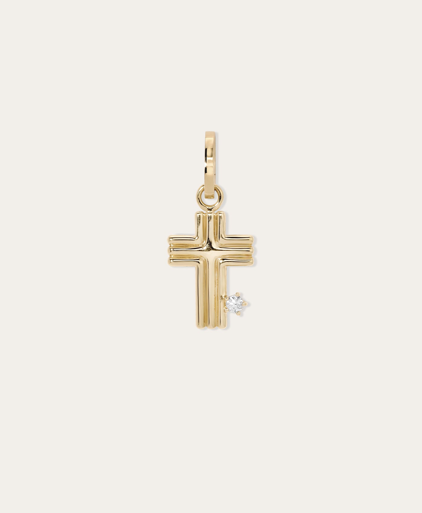 Groovy Cross Hinged Charm