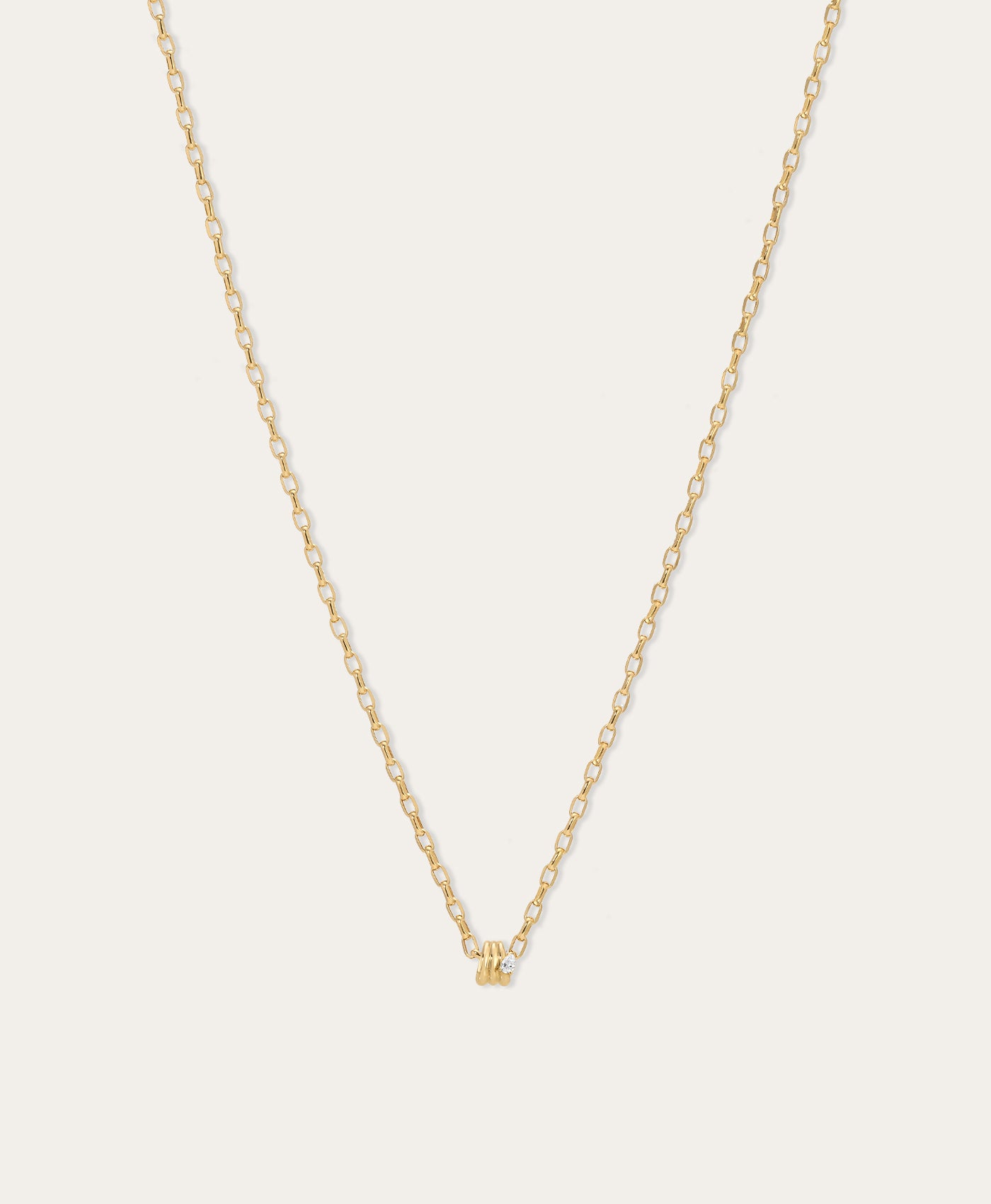 Groovy Diamond Era Mini Bead Necklace on 2mm Italian Chain