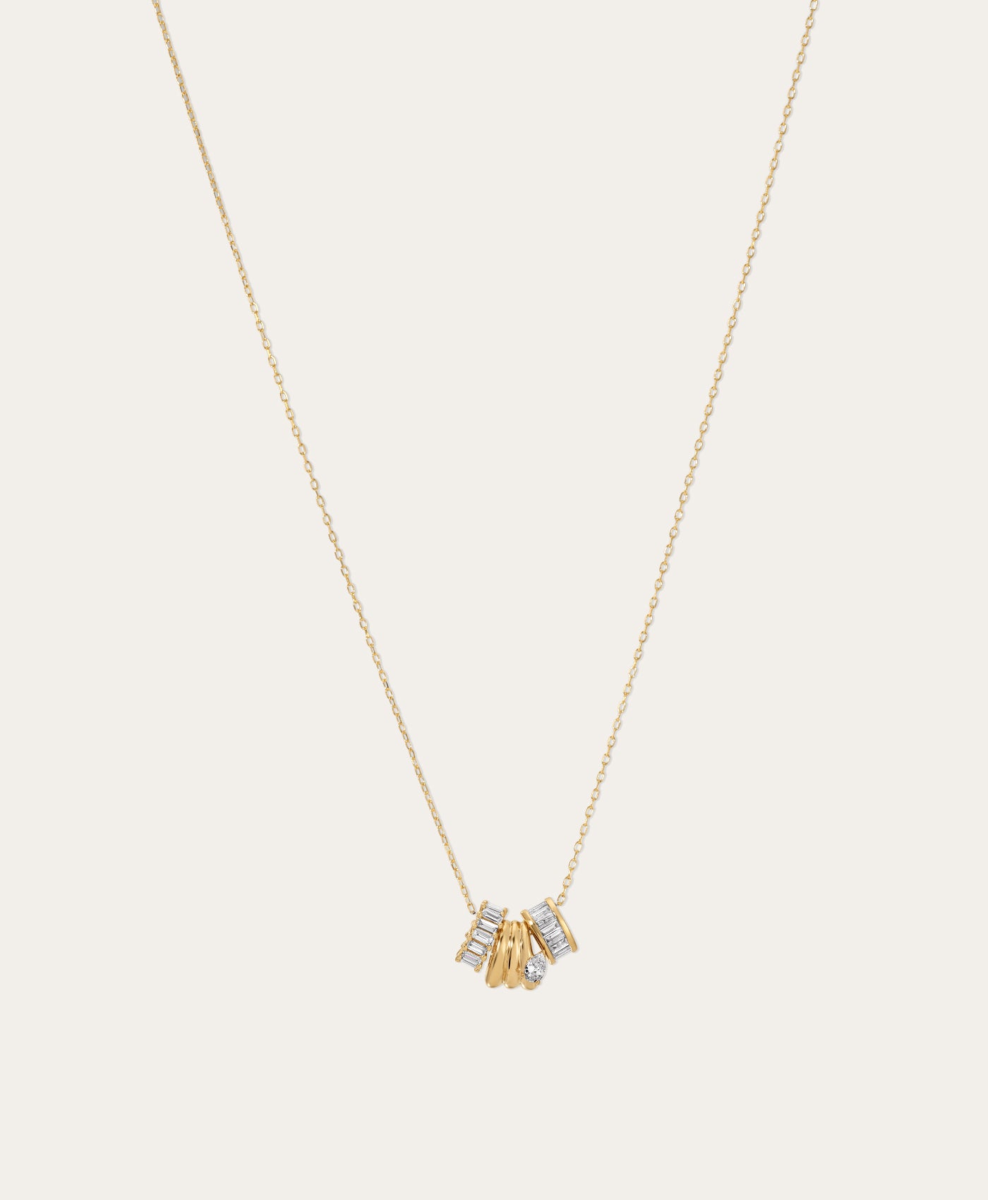 アクセサリー rei Groovy Diamond Era Rager Necklace – Mixed Gold Mini Beads | Adina