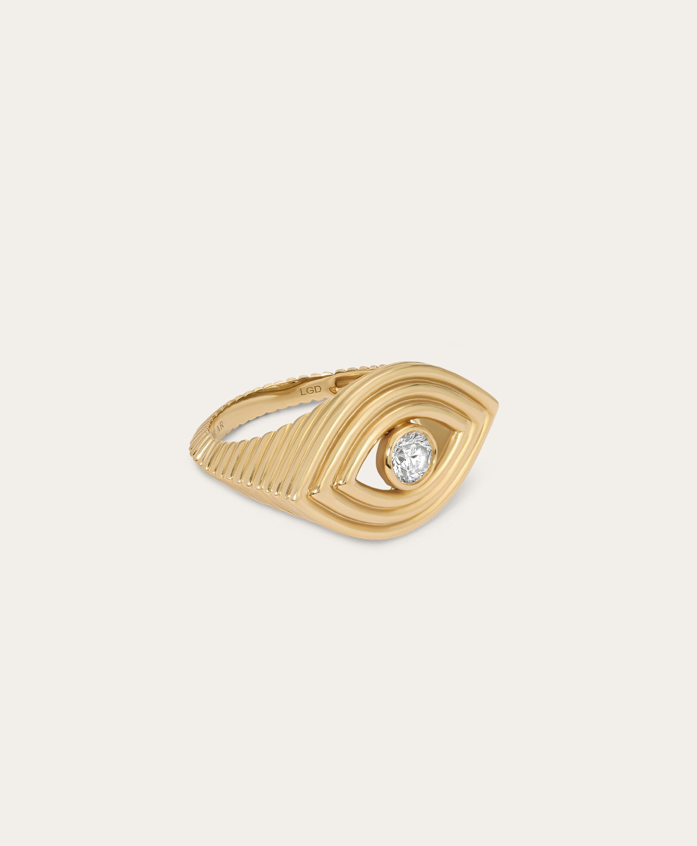 Groovy Diamond Evil Eye Ring