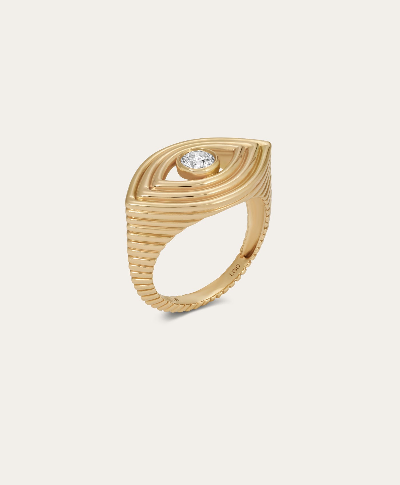 Groovy Diamond Evil Eye Ring
