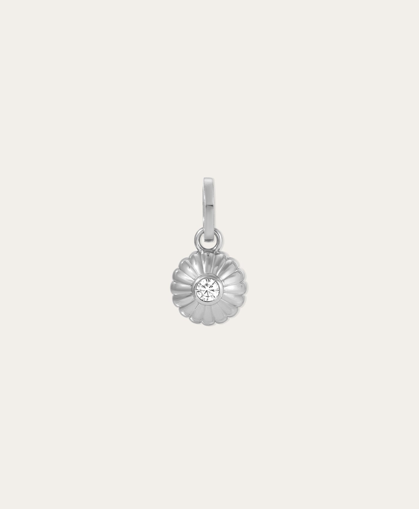 silver925 レターオープナー。 Groovy Diamond Flower Charm in Silver | Adina Reyter