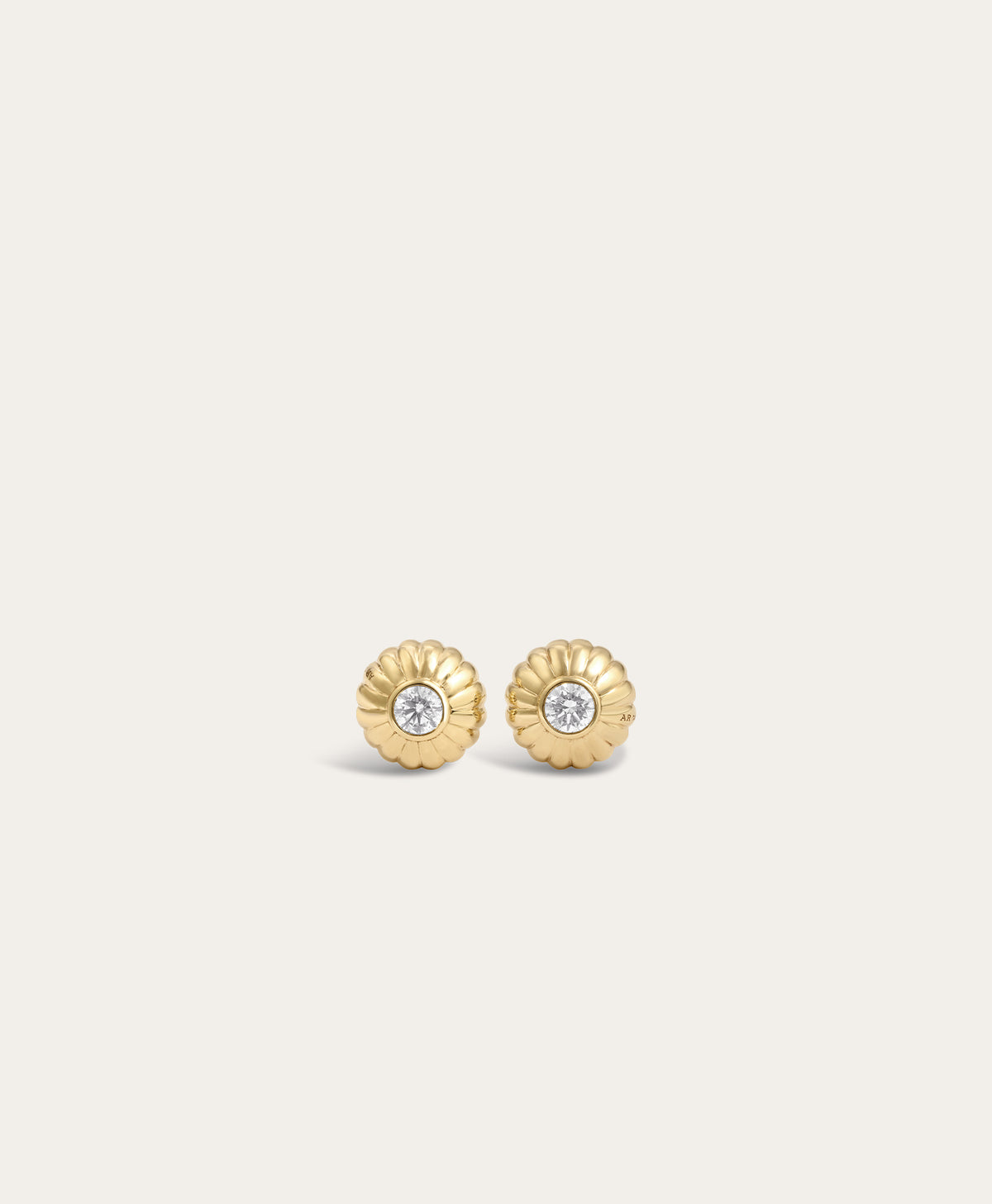 Groovy Diamond Flower Stud Earrings - Lab Grown