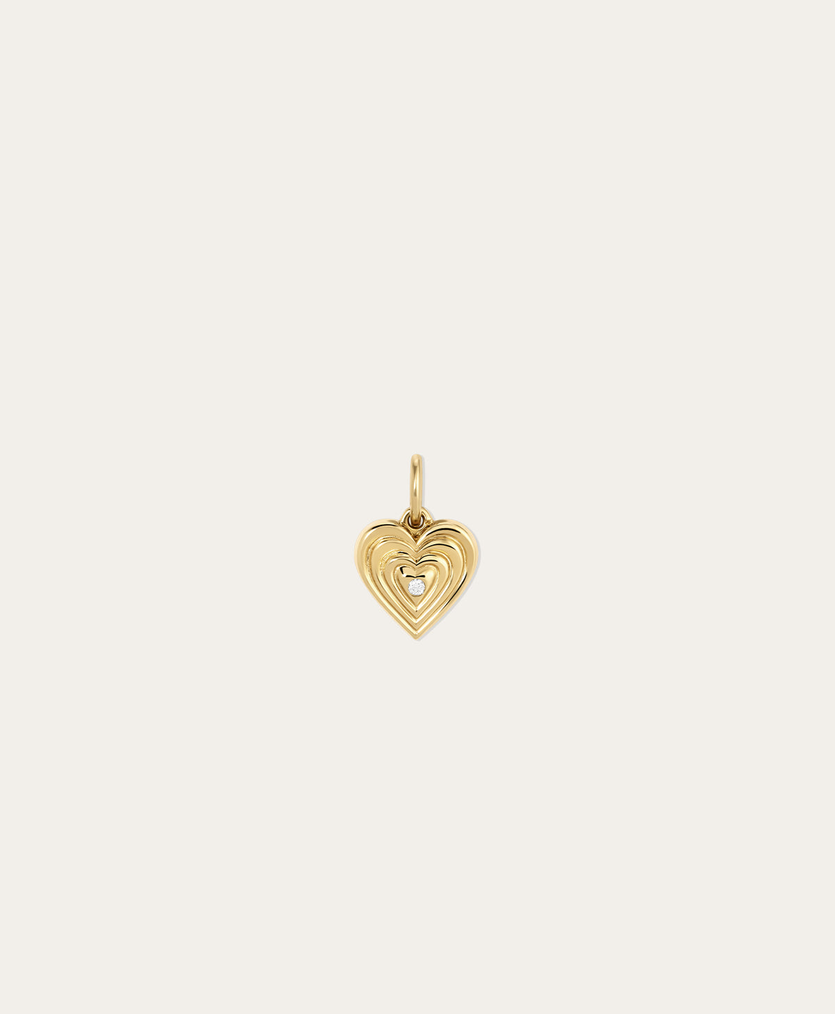 Groovy Diamond Heart Locket Mini Charm