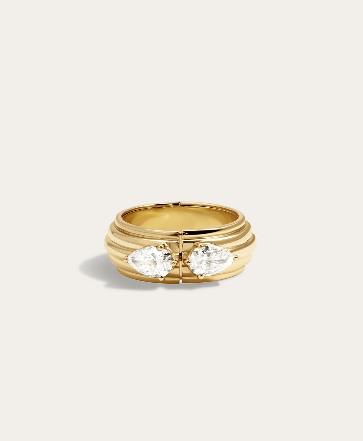 Groovy Diamond Hidden Message Ring - Lab Grown
