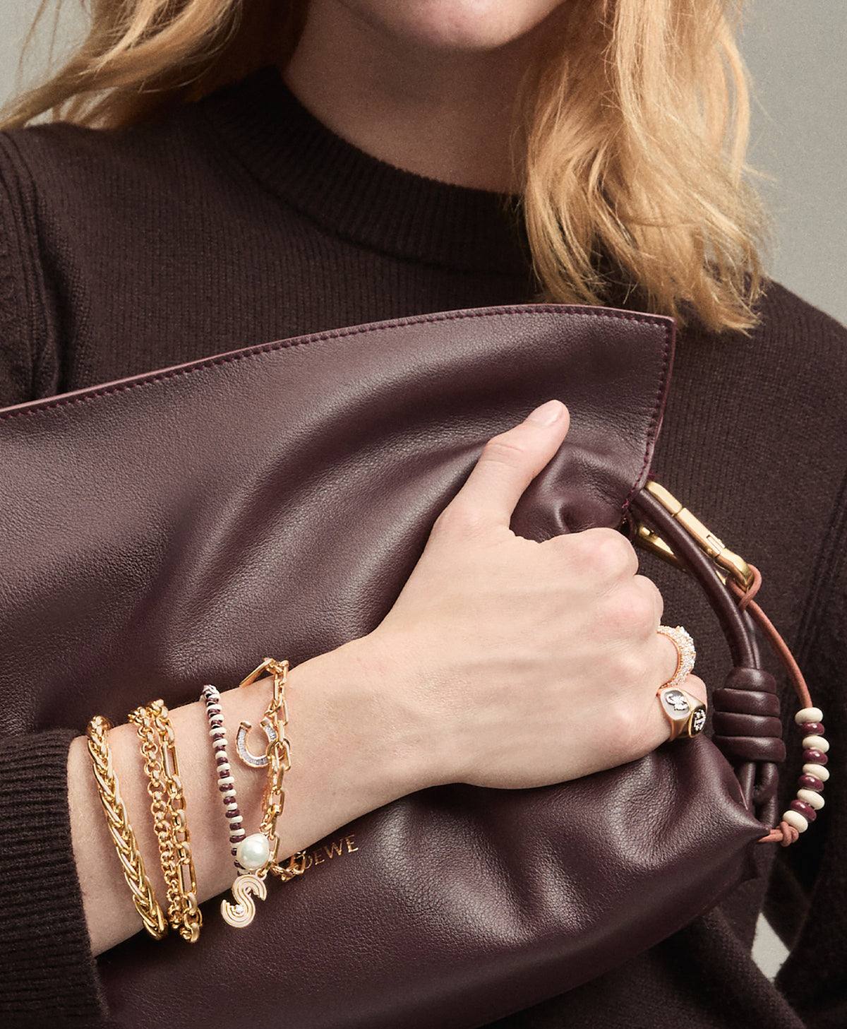 Groovy Diamond Initial Charm Bracelet on 5.3mm Italian Chain