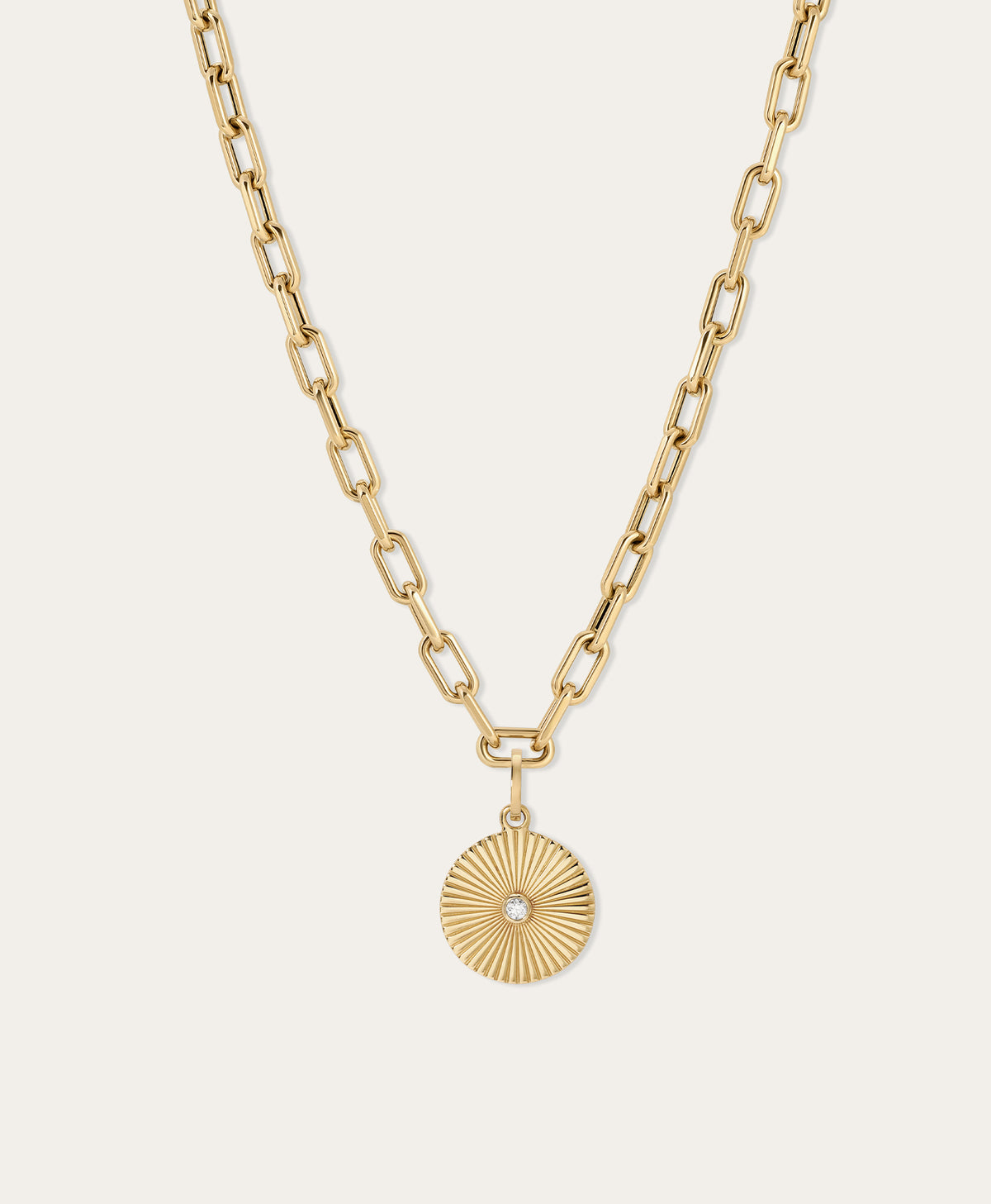 Groovy Diamond Rays Charm Necklace