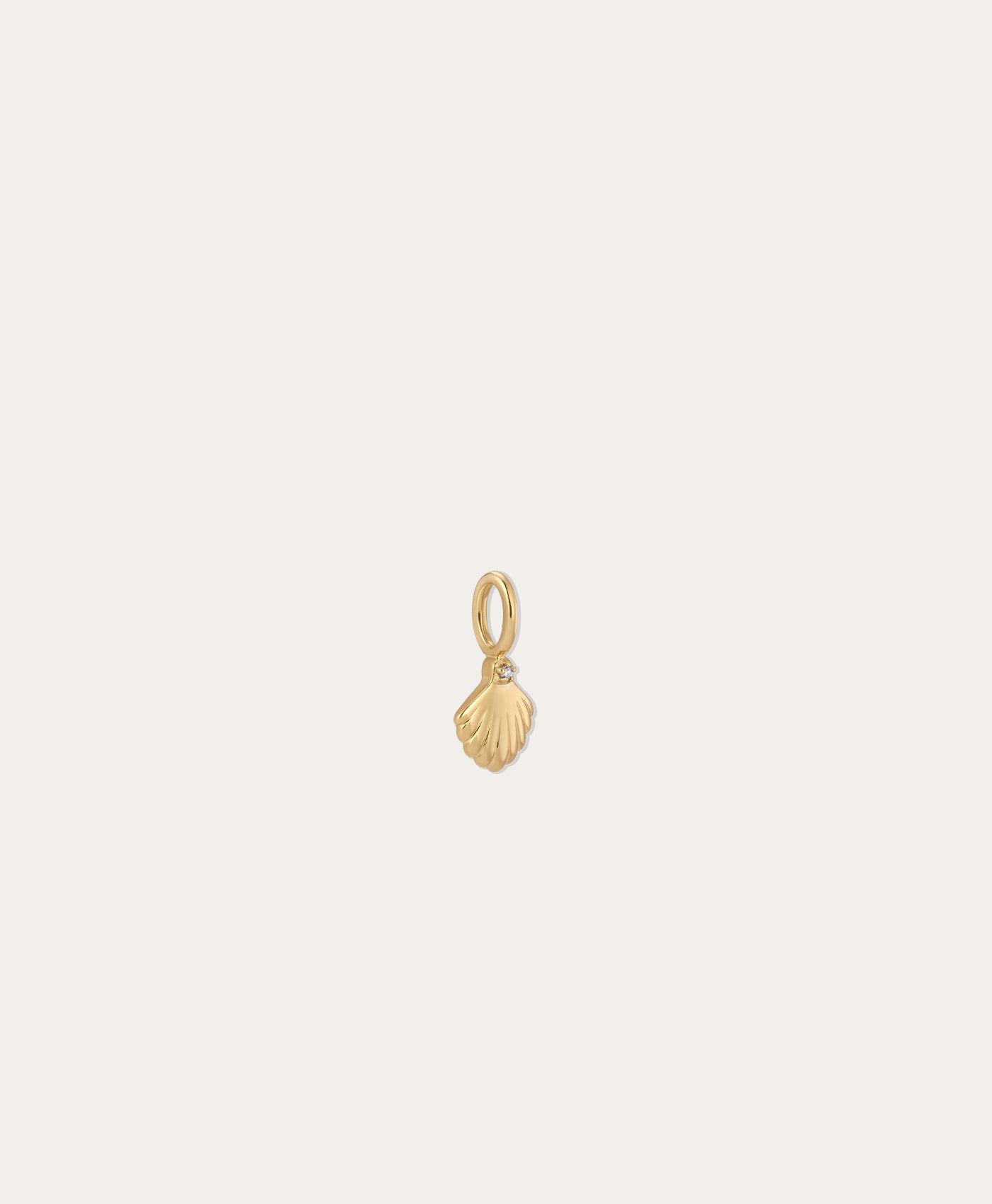 Groovy Diamond Seashell Mini Charm