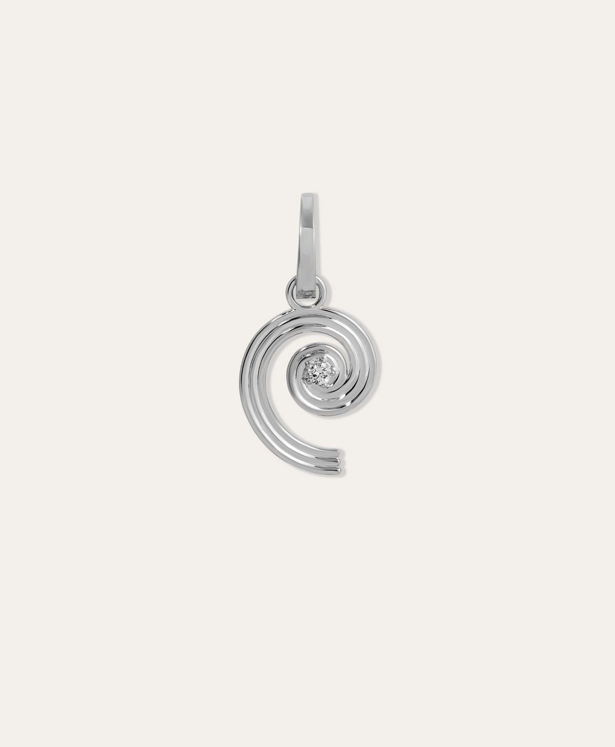 One of a Kind Groovy Diamond Spiral Hinged Charm