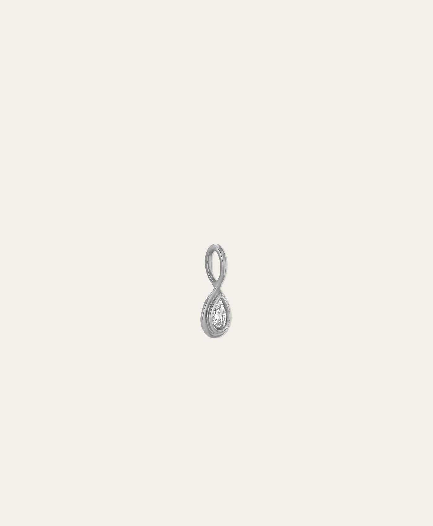 Groovy Diamond Teardrop Mini Charm