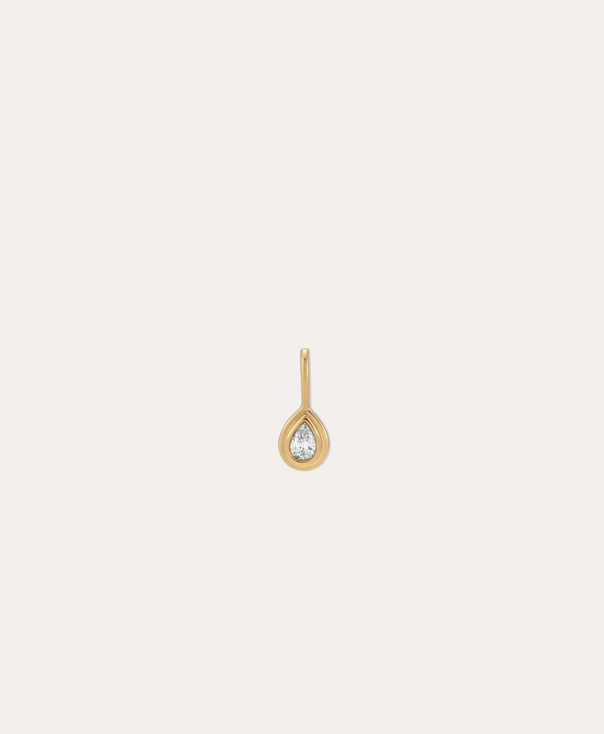Groovy Diamond Teardrop Mini Charm