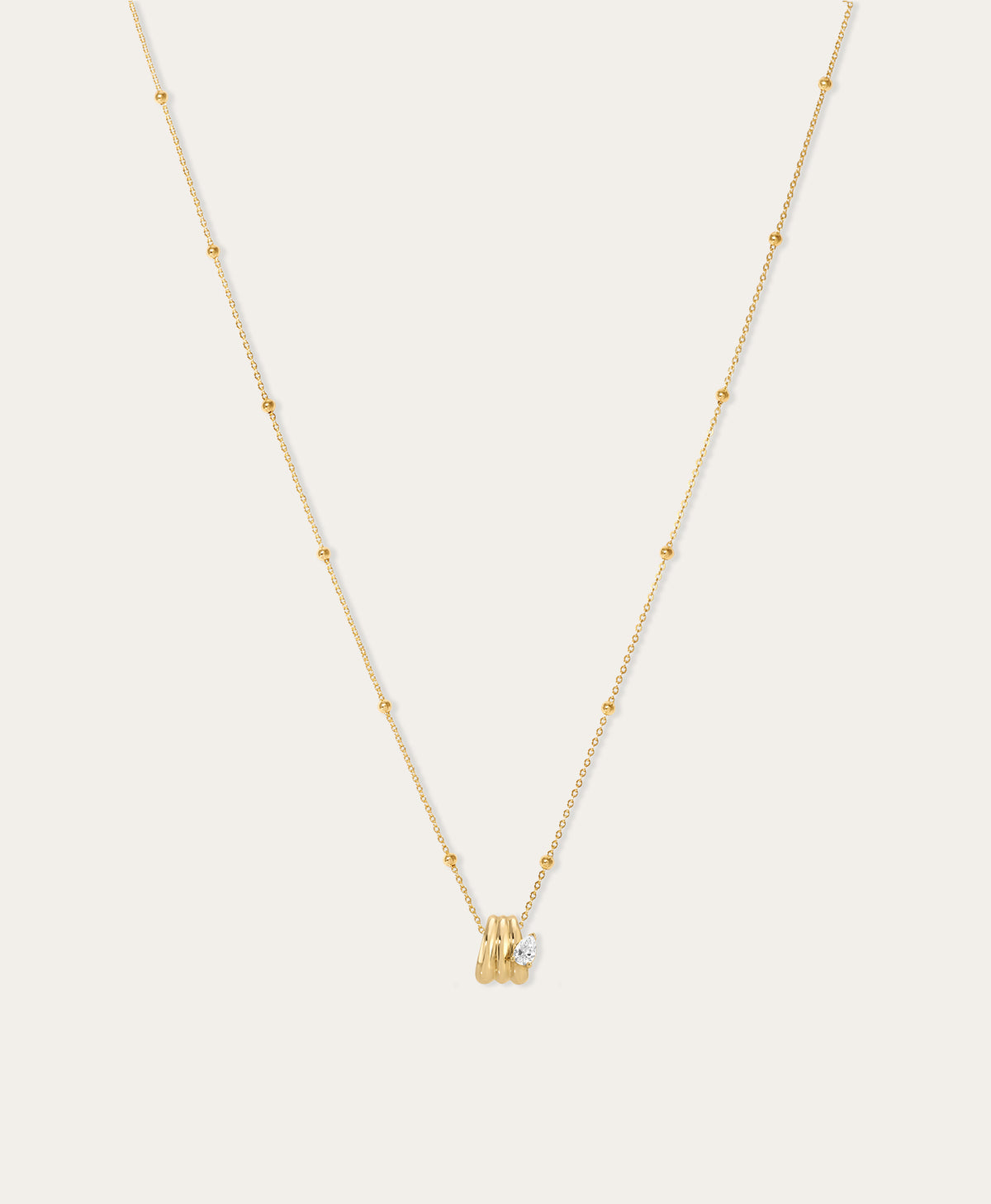 Groovy Era Mini Bead Necklace on Saturn Chain