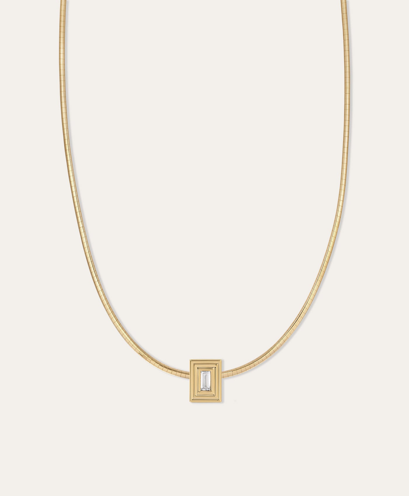 Groovy Geometric Big Bead Omega Necklace