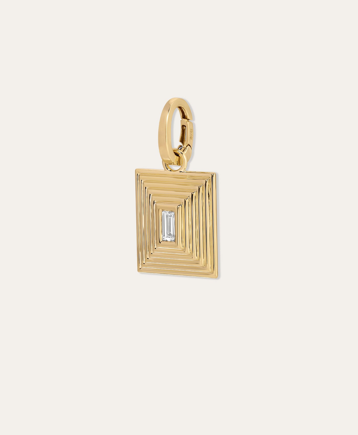 Groovy Geometric Diamond Rectangle Hinged Charm