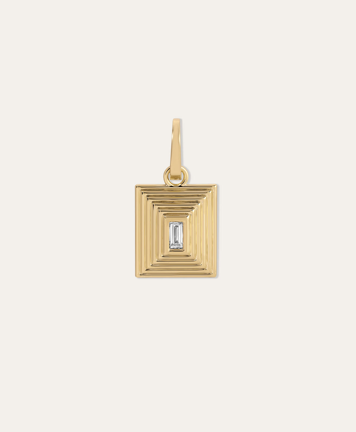 Groovy Geometric Diamond Rectangle Hinged Charm