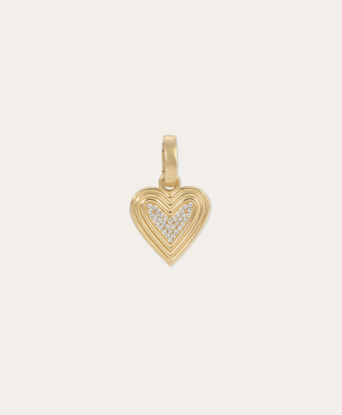 Groovy Make Your Move Pavé Heart Hinged Charm