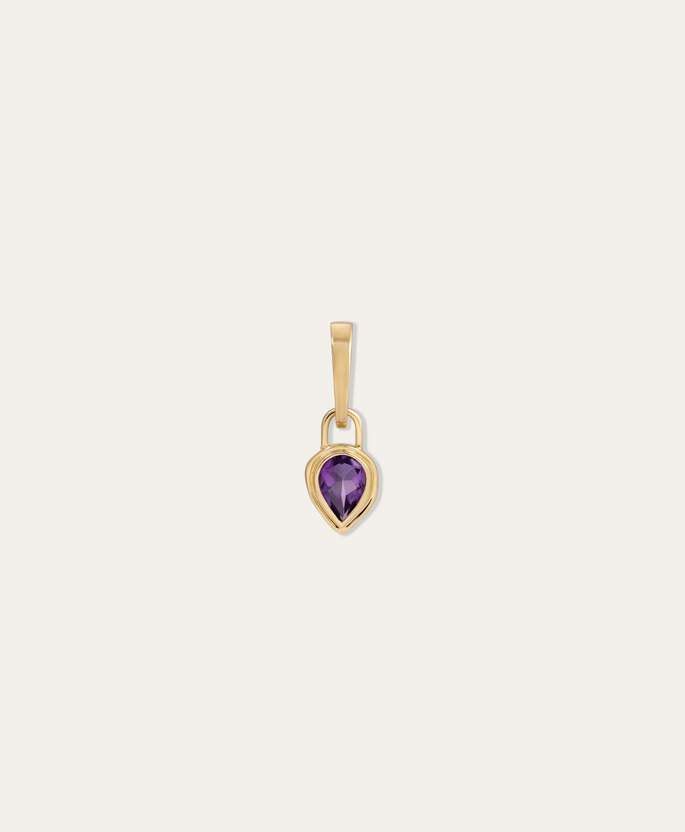 One of a Kind Groovy Organic Amethyst Hinged Charm