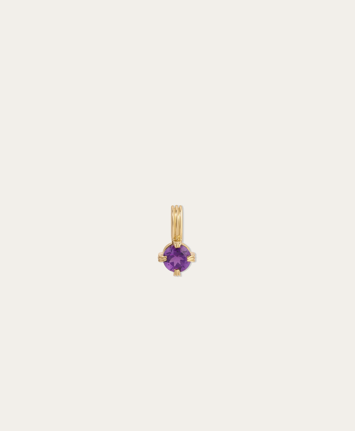 Groovy Solitaire Amethyst Mini Charm