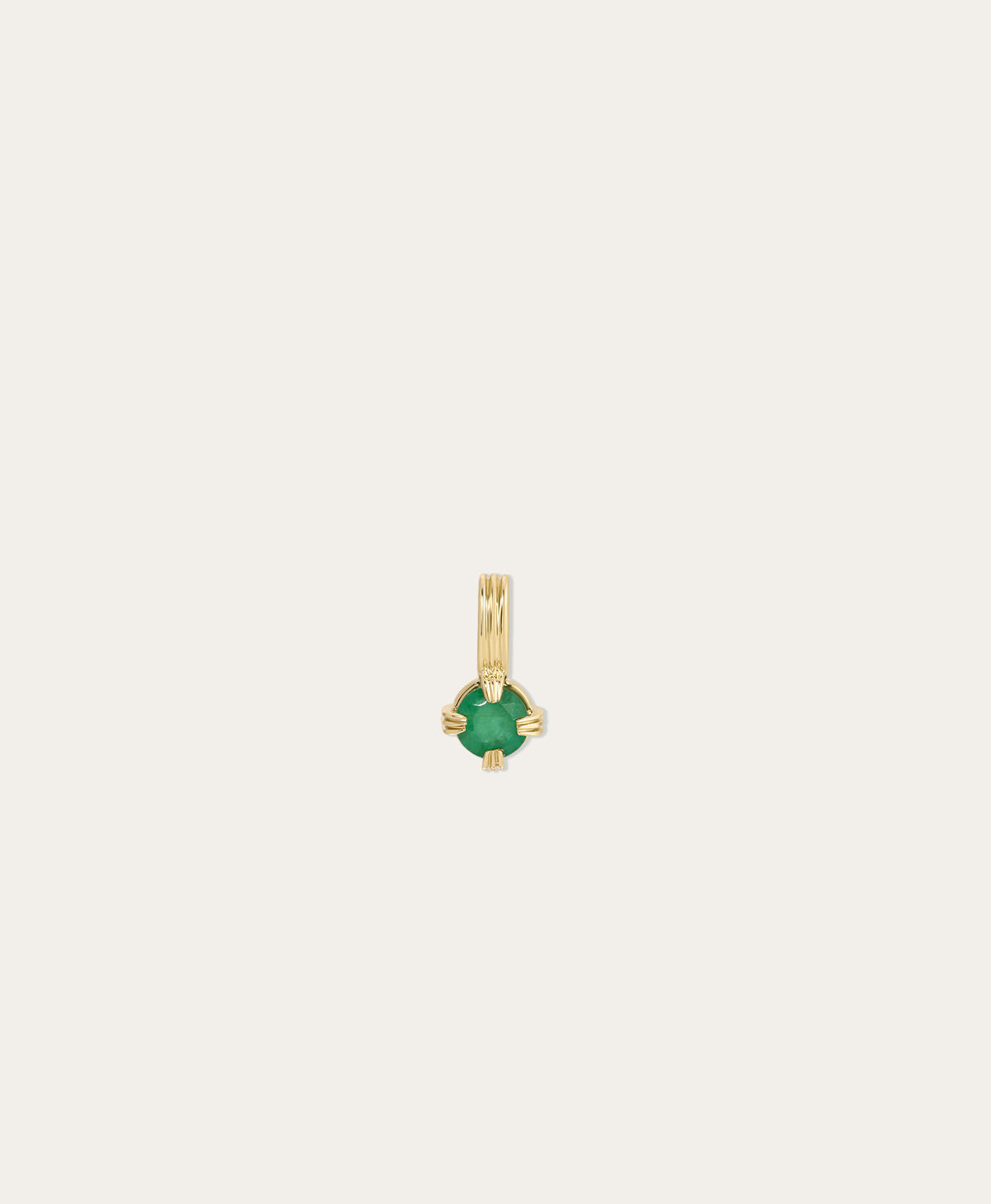 Groovy Solitaire Emerald Mini Charm