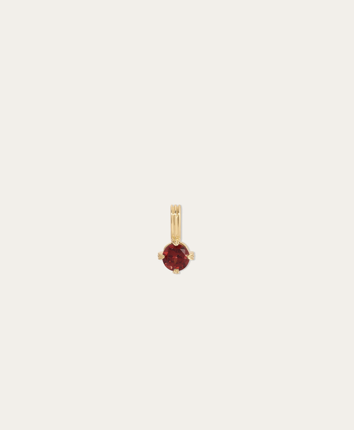 Groovy Solitaire Garnet Mini Charm