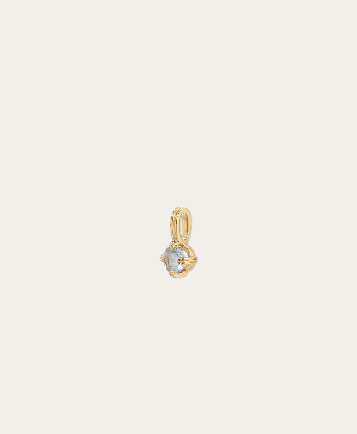 Groovy Solitaire Aquamarine Mini Charm