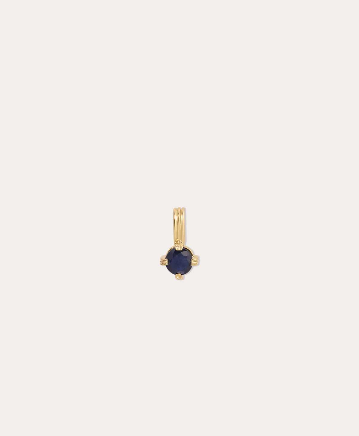 Groovy Solitaire Blue Sapphire Mini Charm