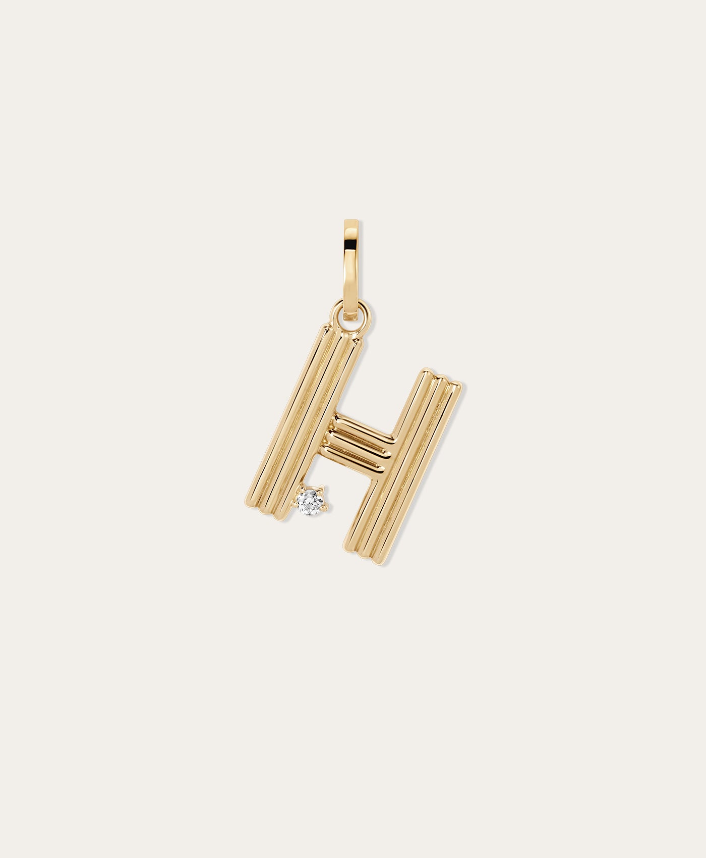 Groovy Diamond Initial Hinged Charm