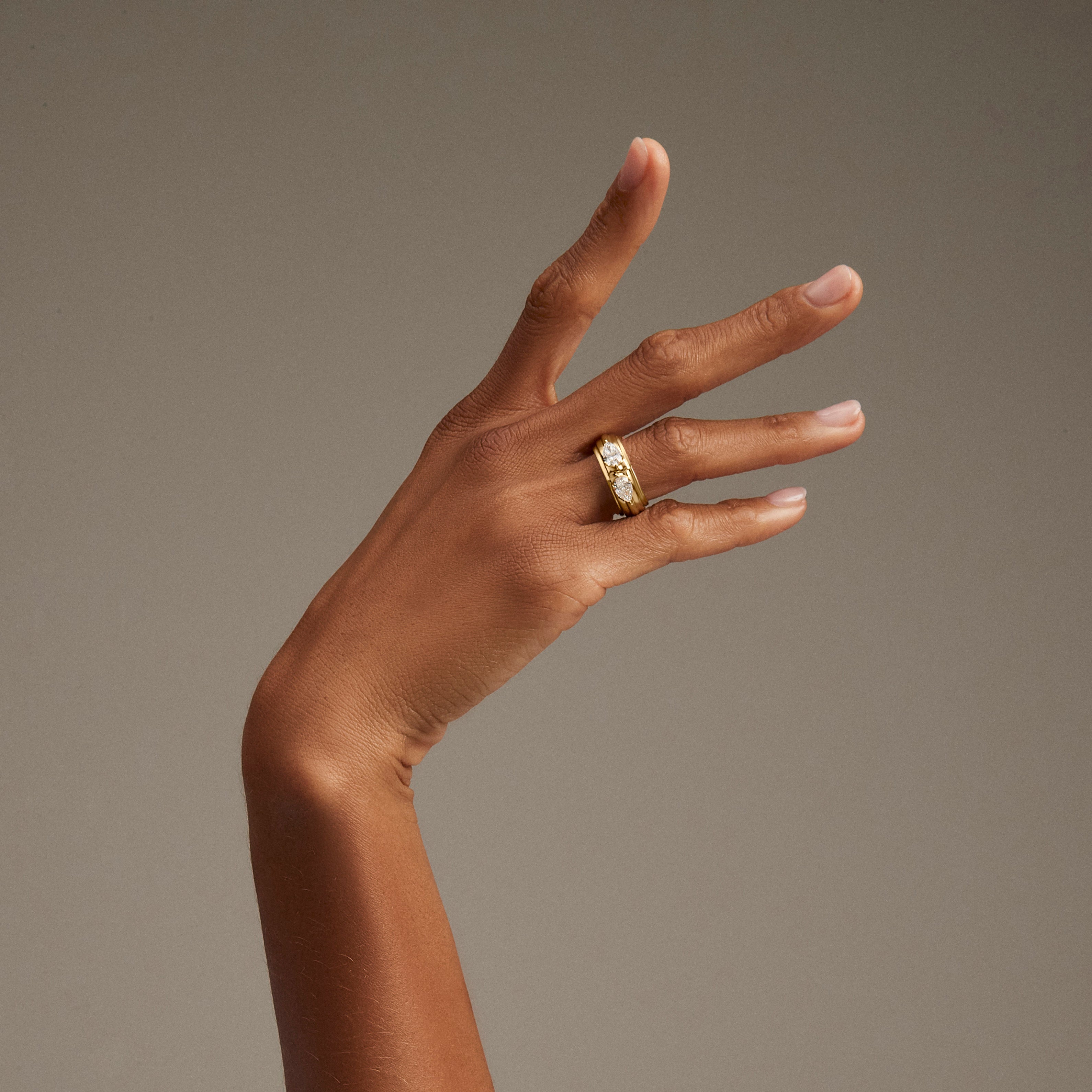 Groovy Diamond Hidden Message Ring - Lab Grown