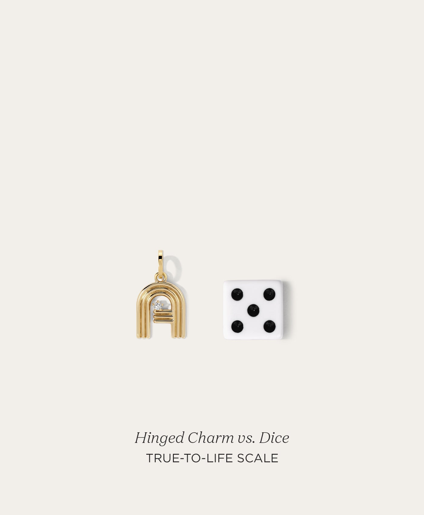 Groovy Diamond Initial Hinged Charm