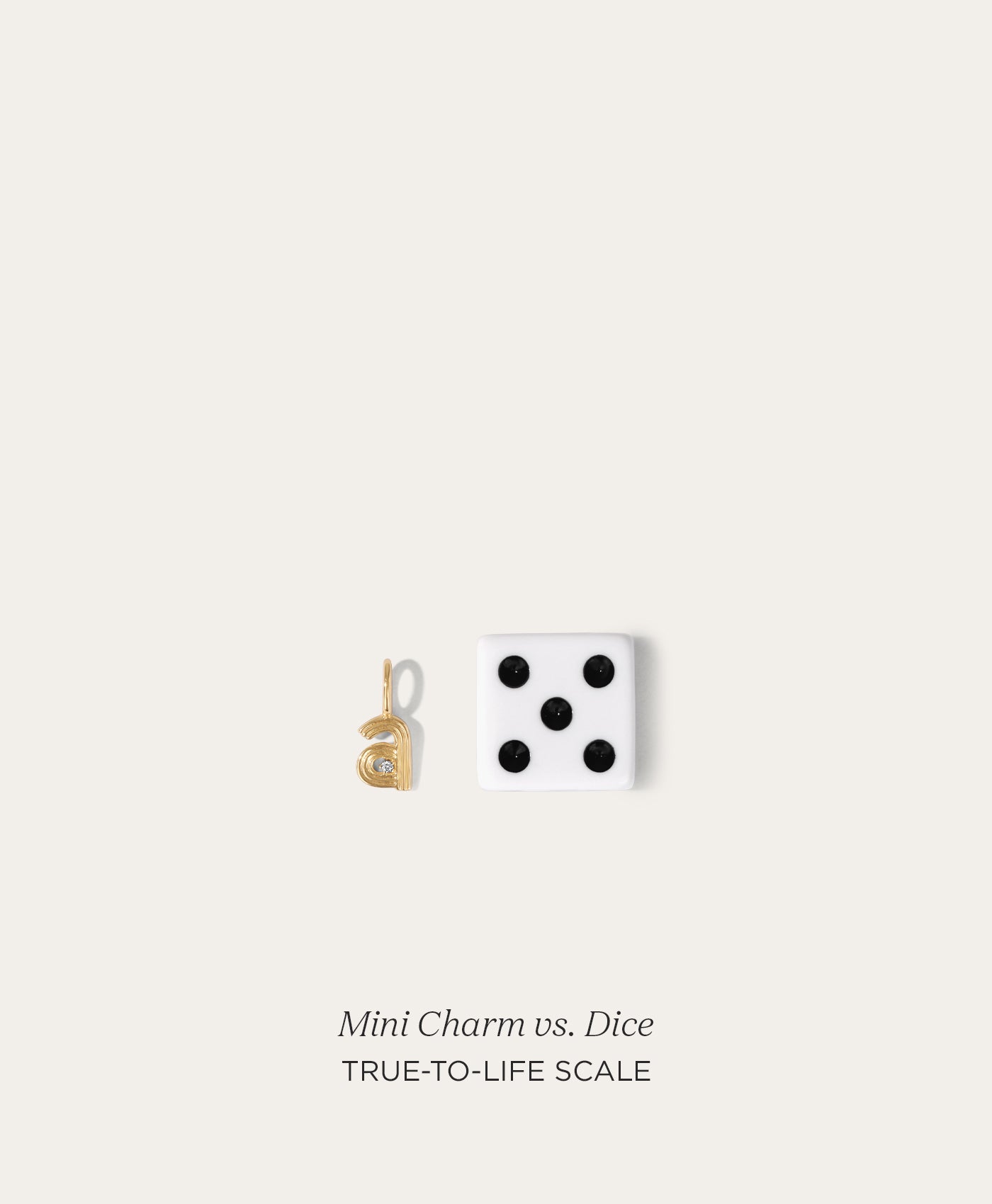 Groovy Diamond Initial Mini Charm