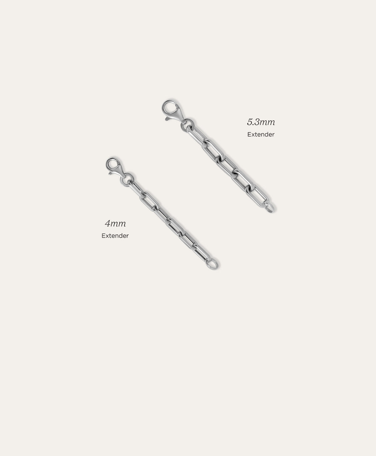 4mm Italian Chain Link Extender in Sterling Silver