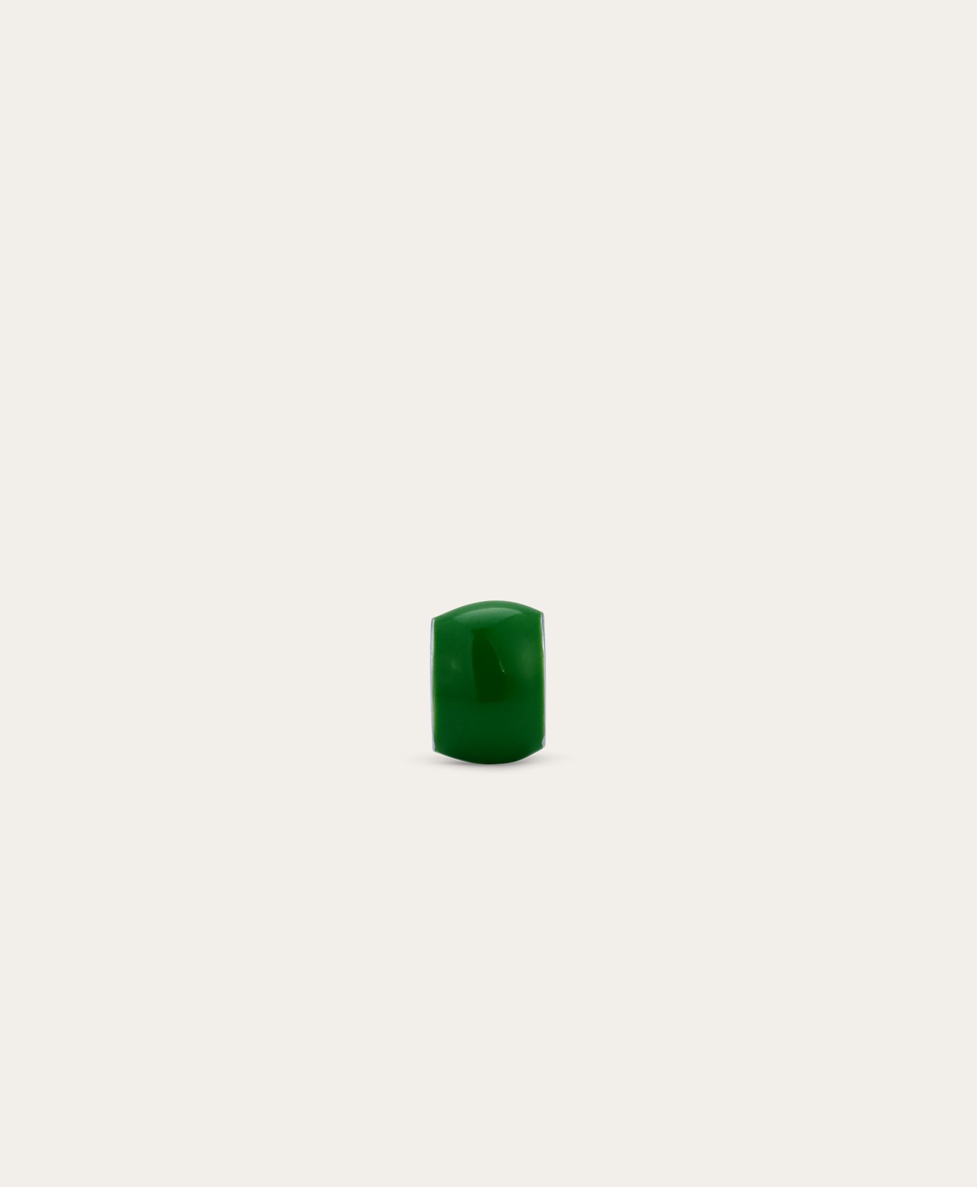 Wide Kelley Green Enamel Mini Bead