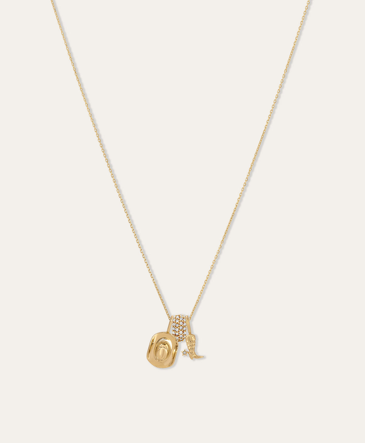Knockin Boots Diamond Mini Bead Necklace