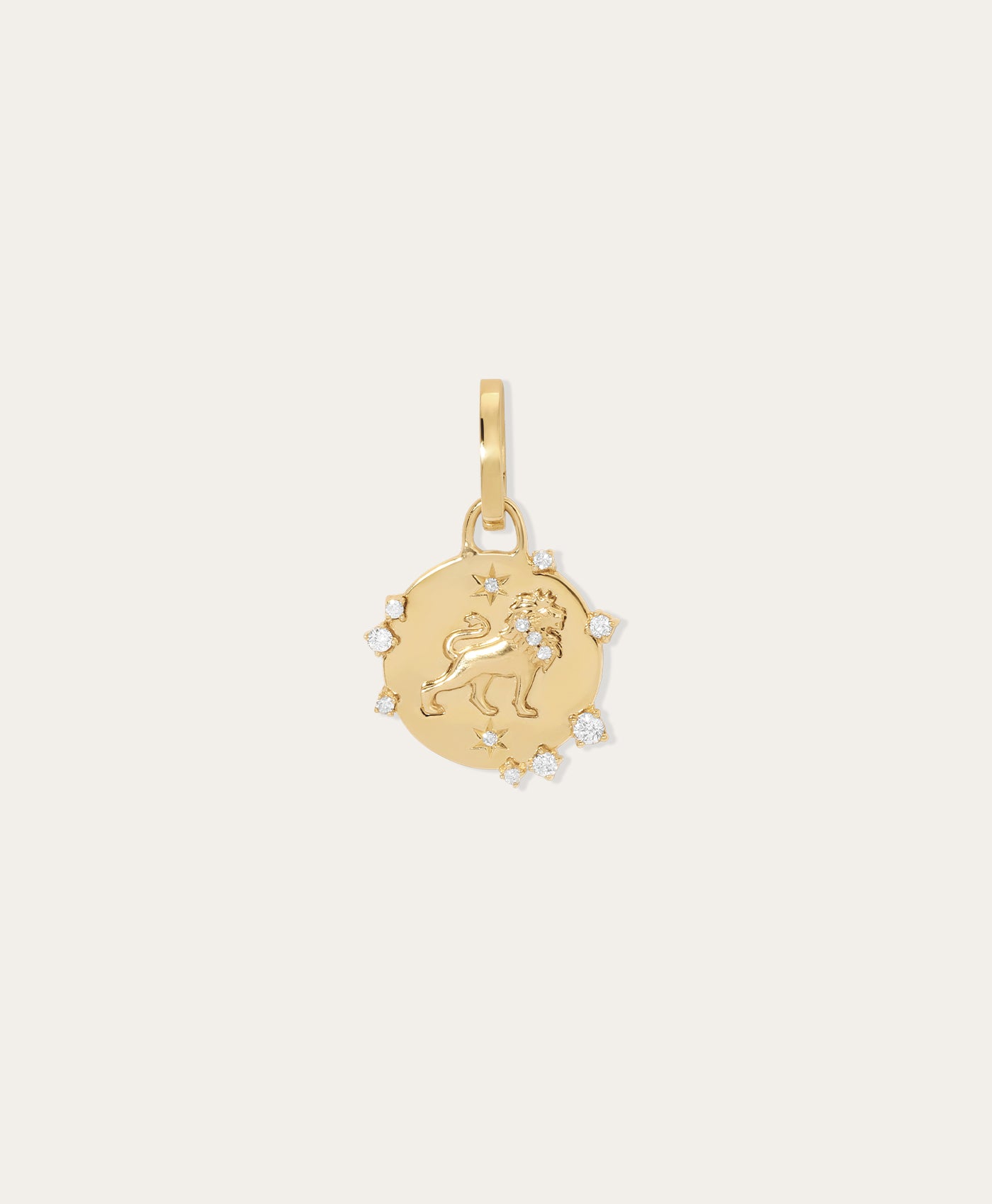 Zodiac Diamond Leo Hinged Charm