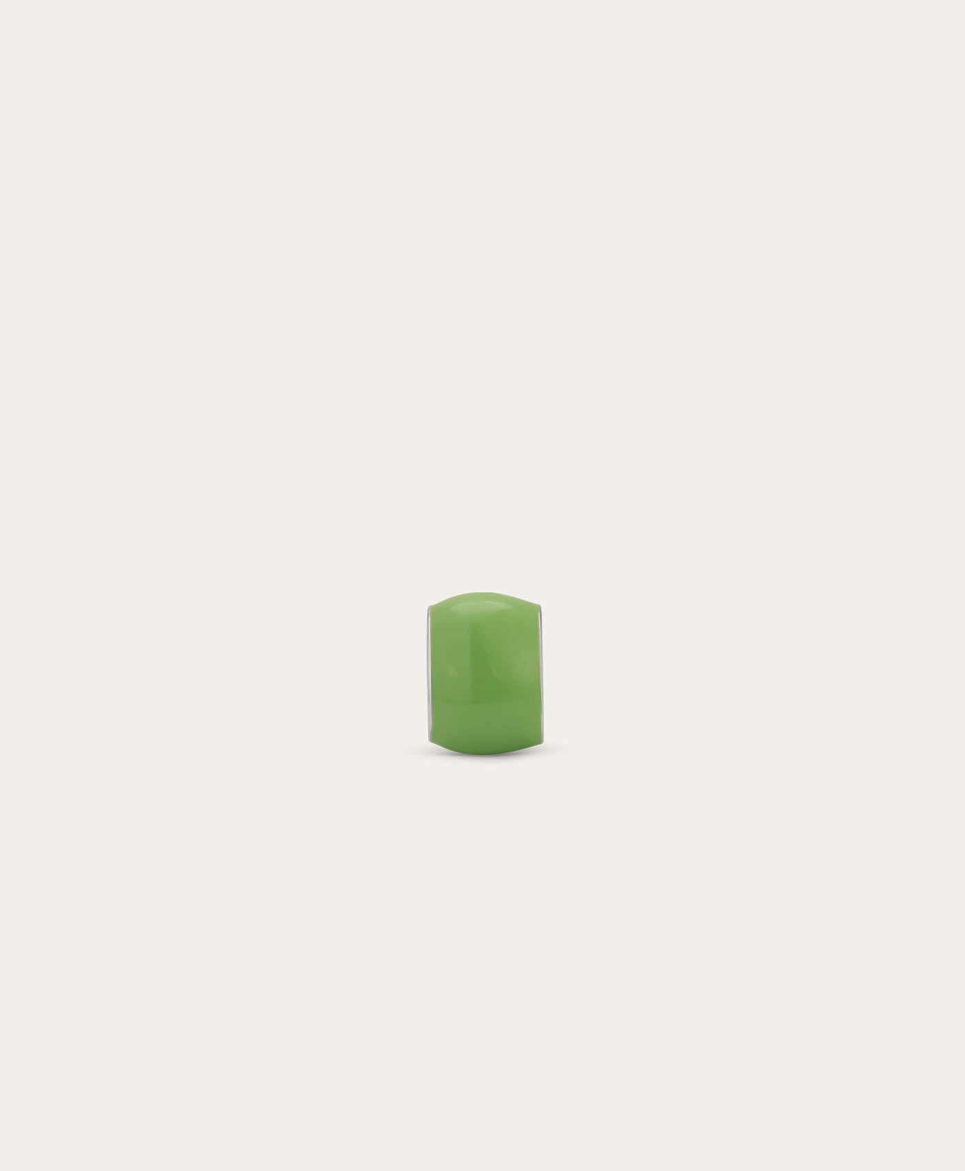 Wide Light Green Enamel Mini Bead