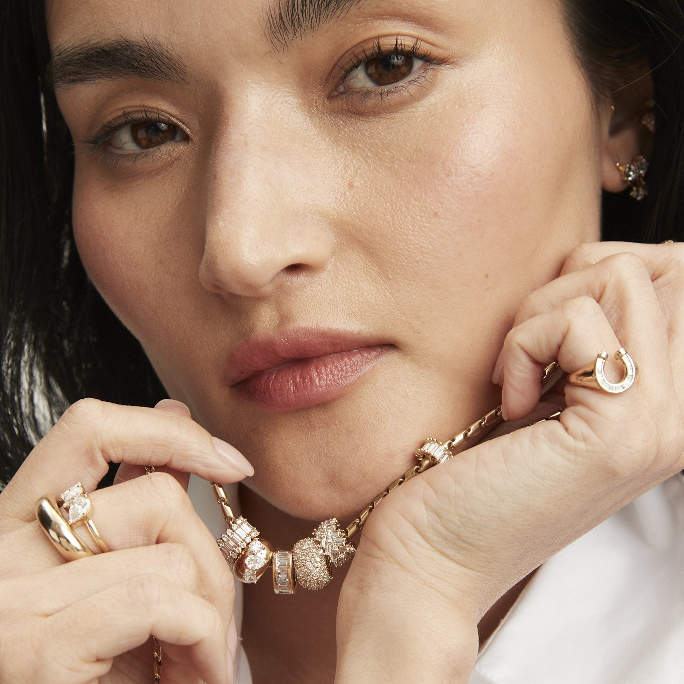 Baguette Horseshoe Signet Ring