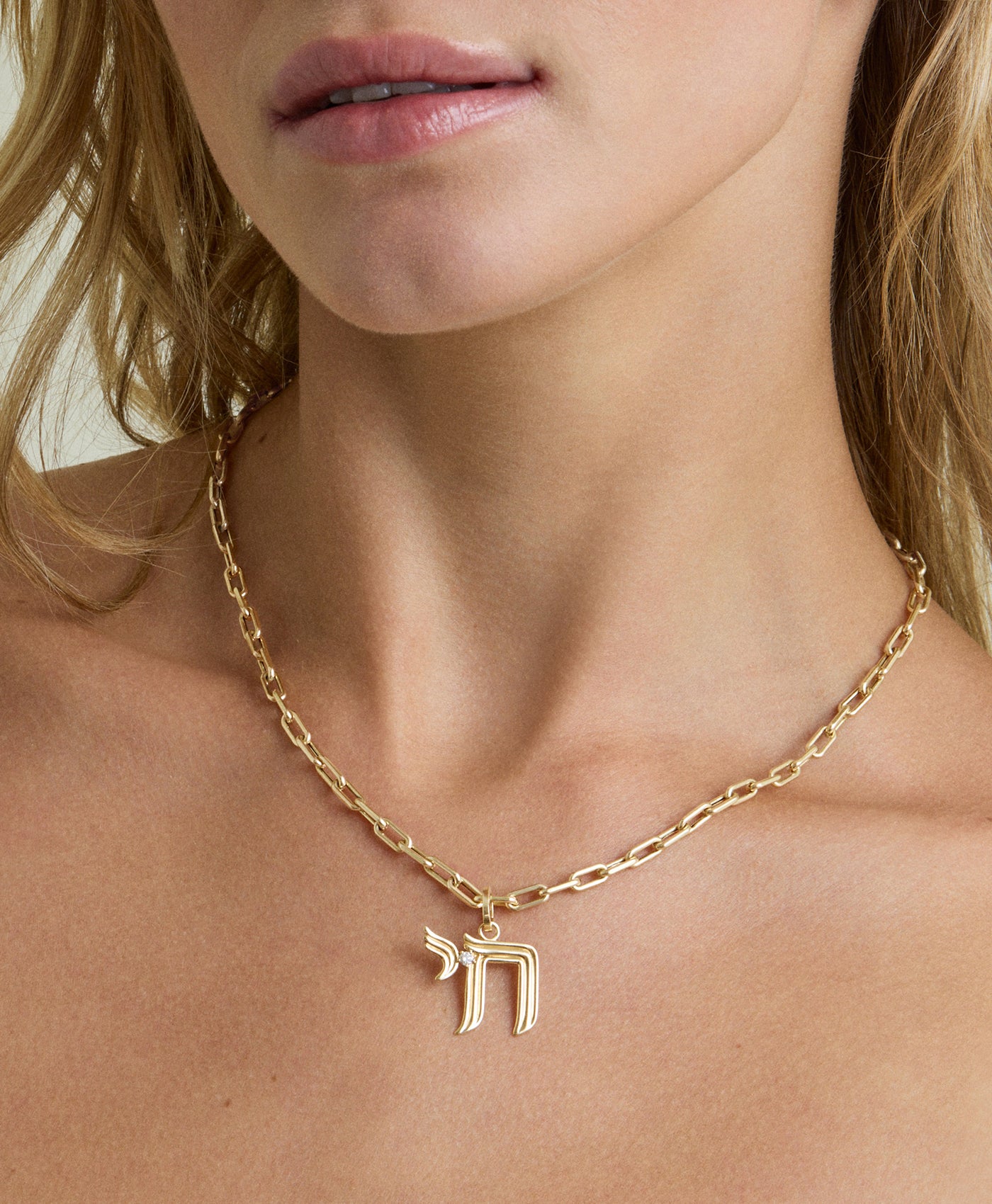 Groovy Diamond Chai Hinged Charm