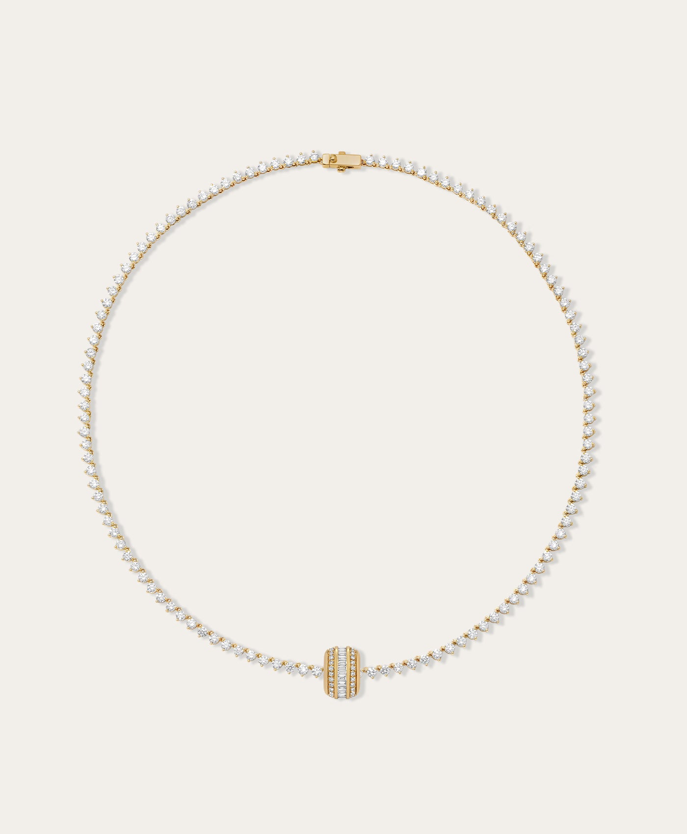 Martine Diamond Big Bead Tennis Necklace