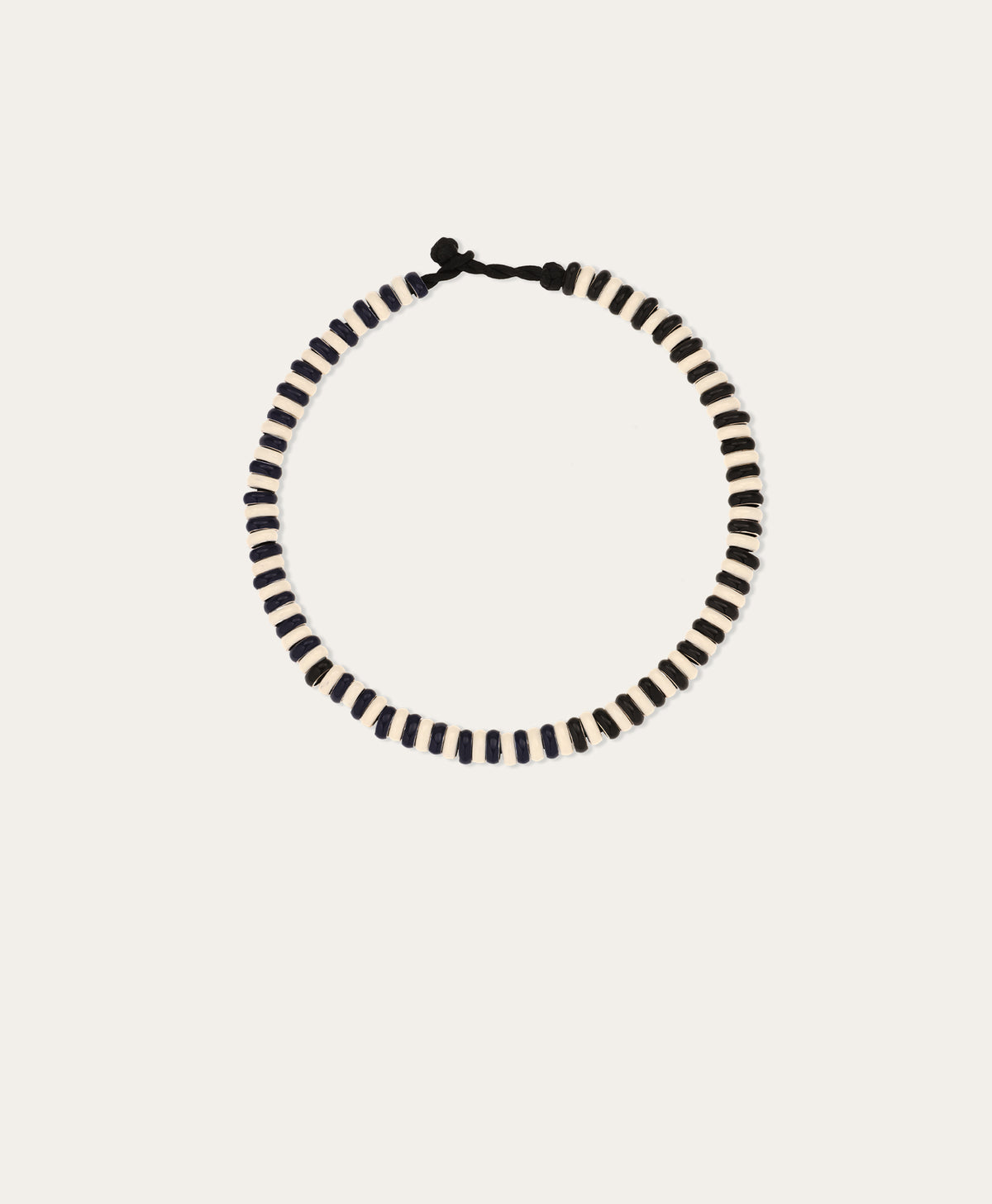 Midnight Stripes Full Enamel Mini Bead Anklet