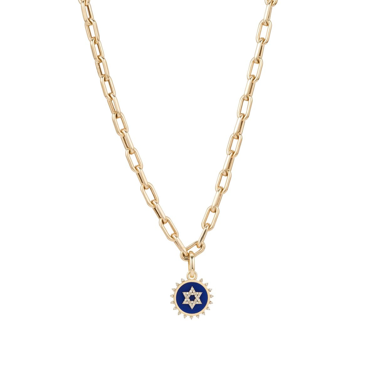 Ceramic + Pavé Star of David Hinged Charm