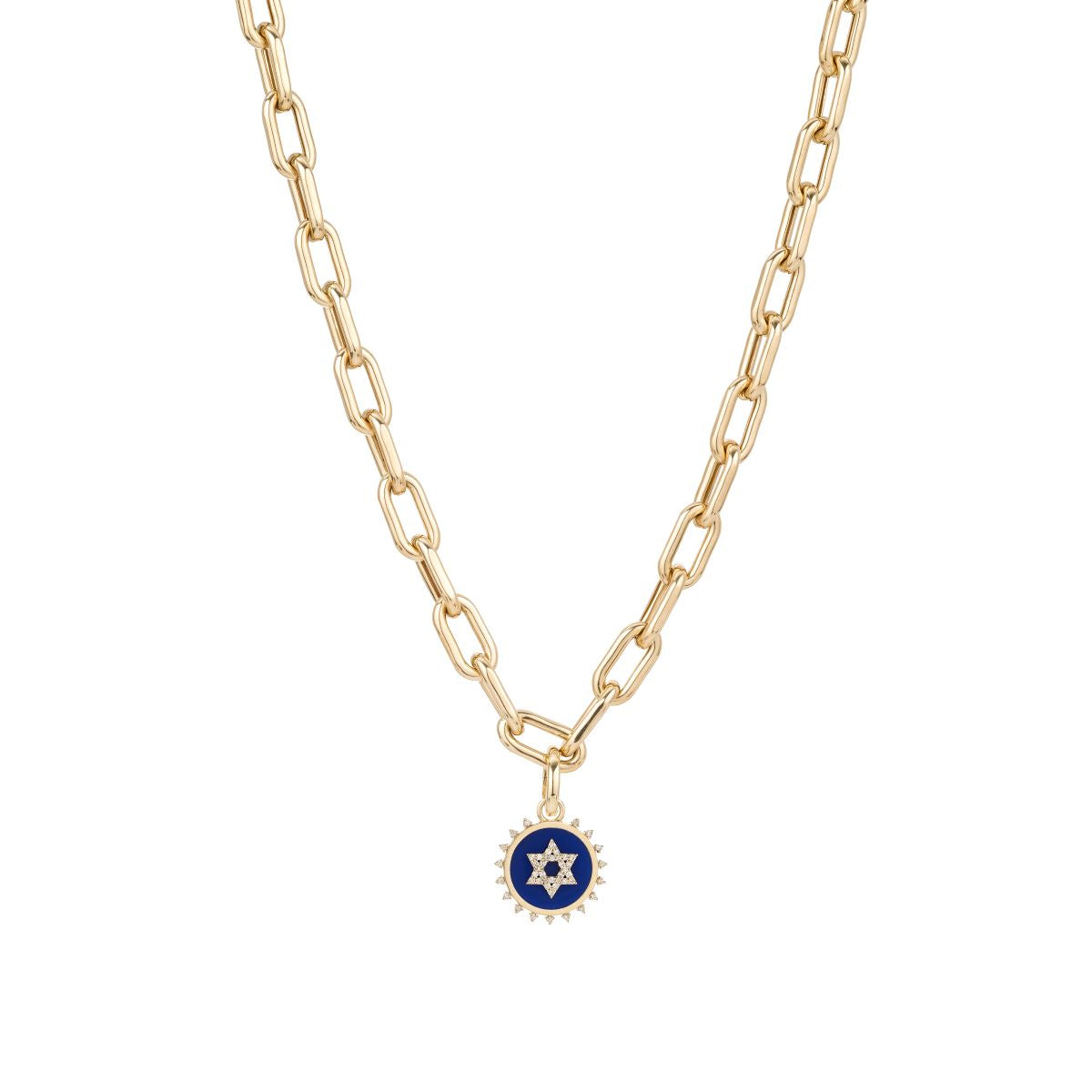 Ceramic + Pavé Star of David Hinged Charm