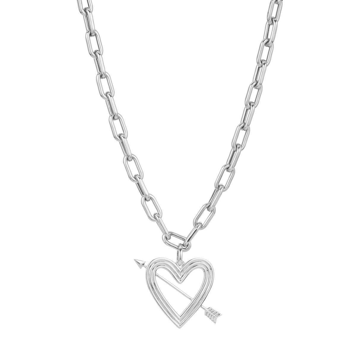 XL Heart + Arrow Hinged Charm