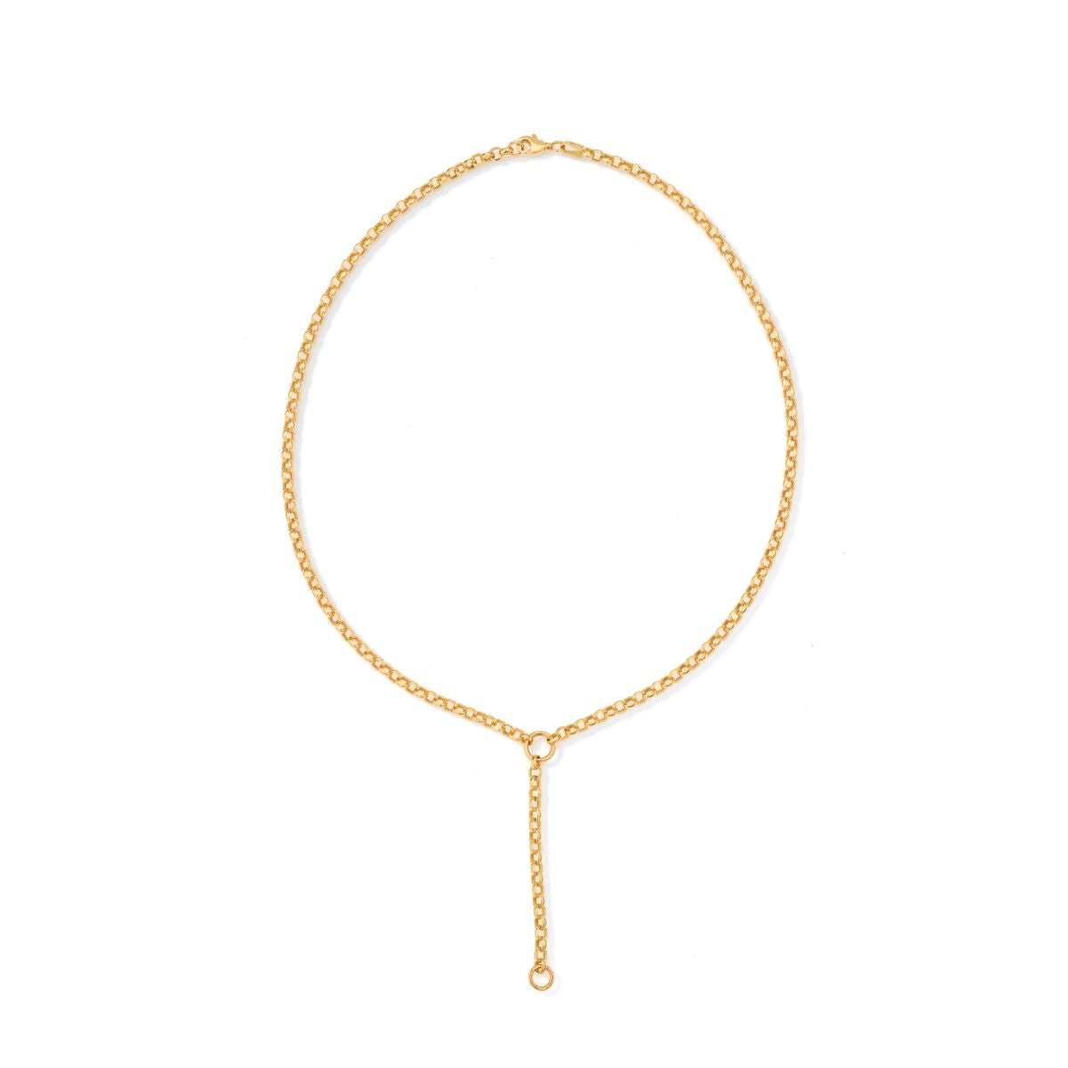 Rolo Chain Lariat Necklace