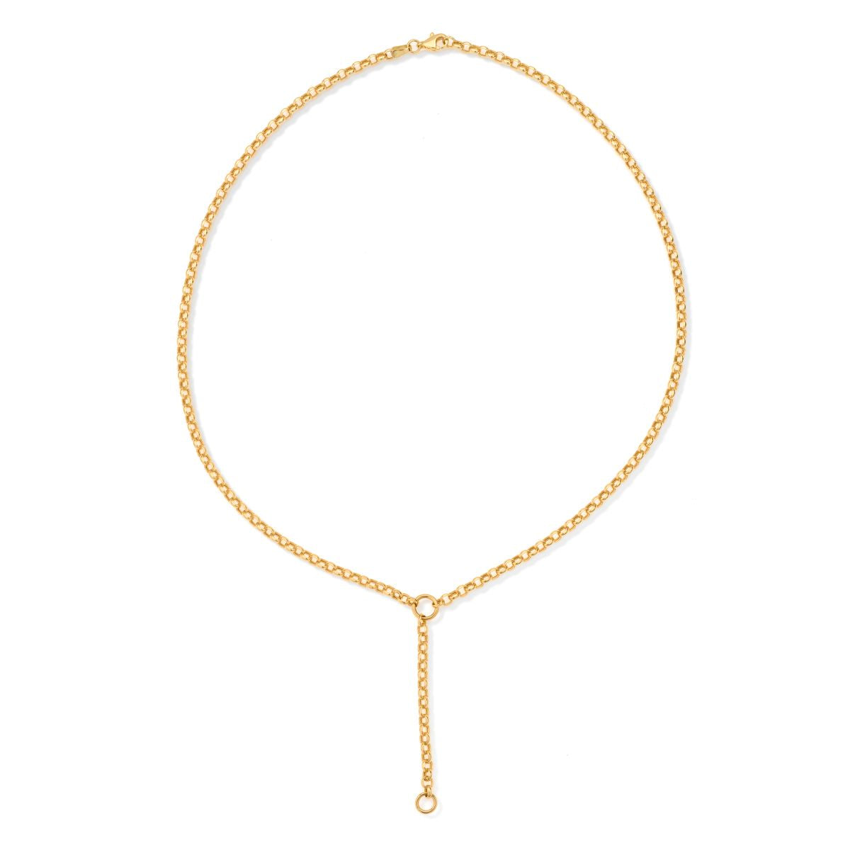 Rolo Chain Lariat Necklace