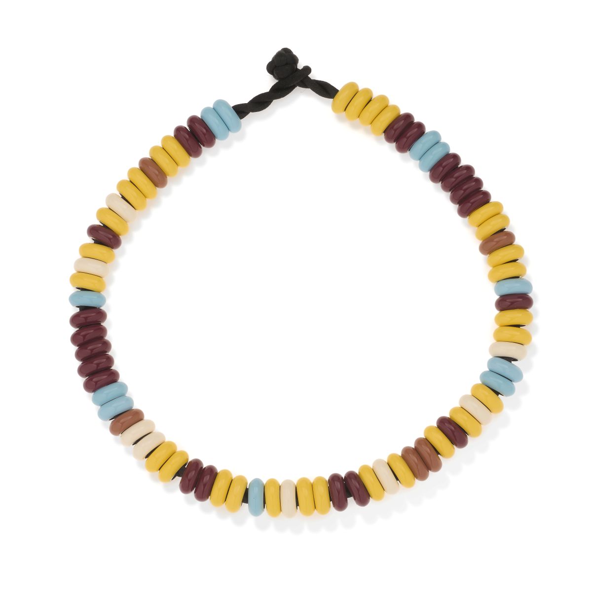 Butter Daze Enamel Big Bead Necklace