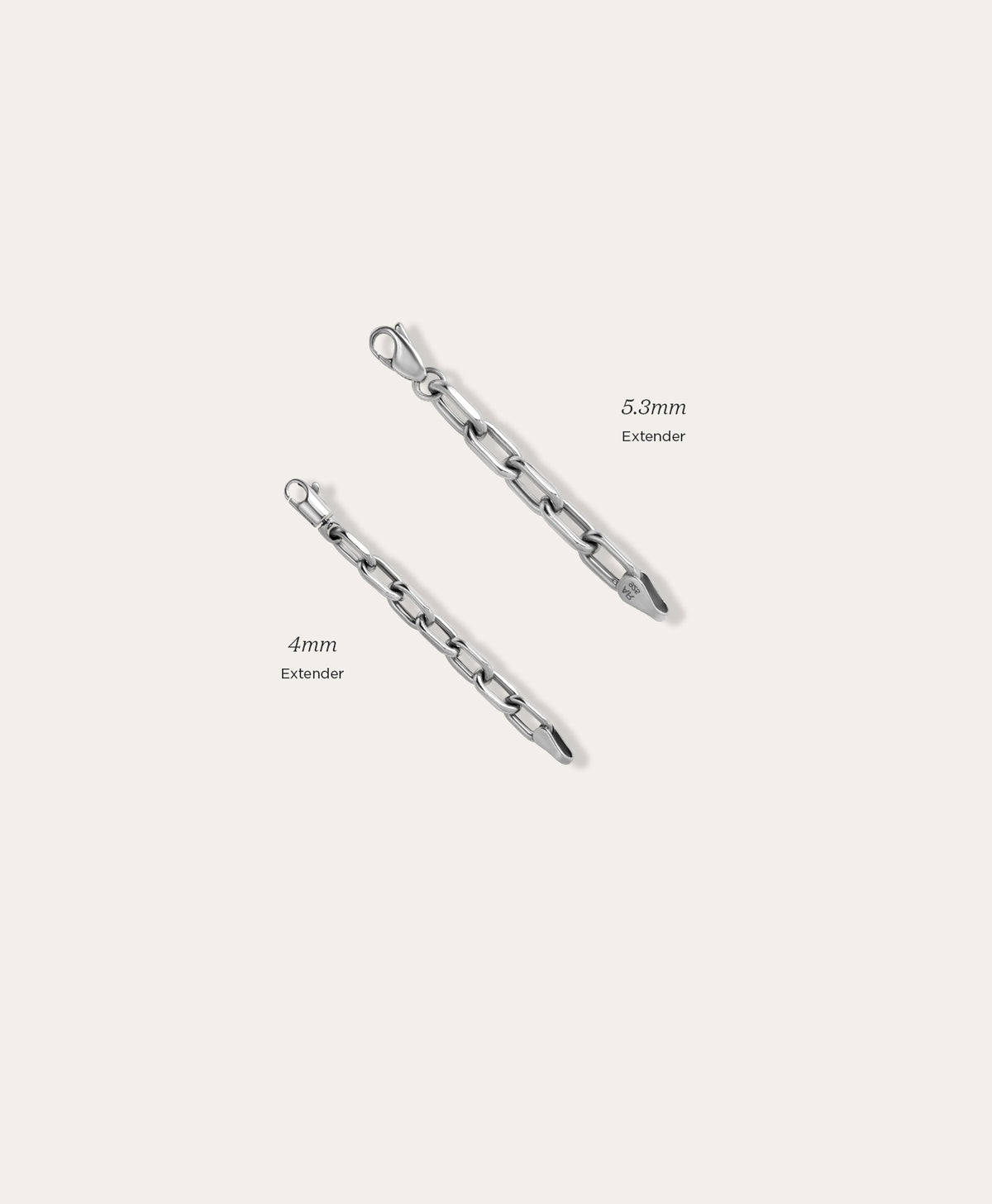 5.3mm Italian Chain Link Extender in Sterling Silver